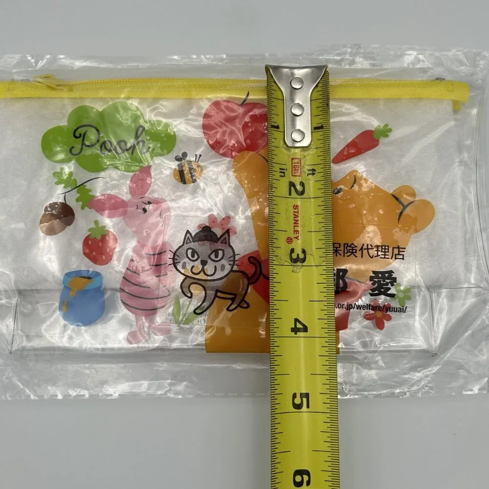 Disney Winnie the Pooh Pencil Pen Stationery Transparent Case Pouch New Sealed